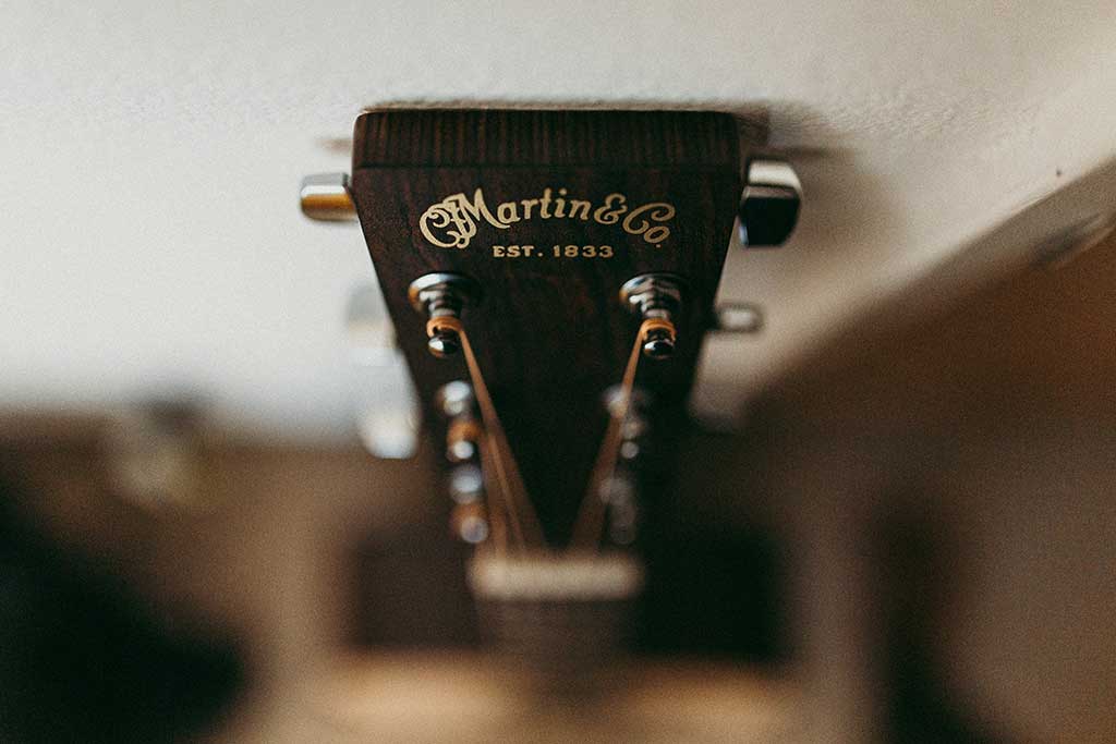 Head of a Martin guitar made by C.F. Martin & Co