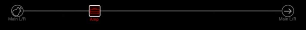 An effects chain in HX Edit using an amp IR file